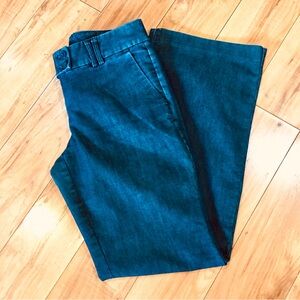 Express dark Wash wide leg Editor jeans pants preppy hipster 4 college